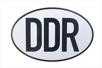 Old DDR license plate
