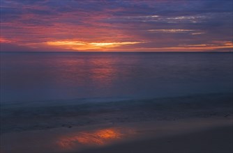 Dramatic sunrise on the beach