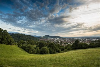 City view of Freiburg and its surroundings