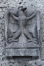 Stone tablet with imperial eagle at the former self-connection office