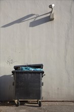 Garbage bin with video camera
