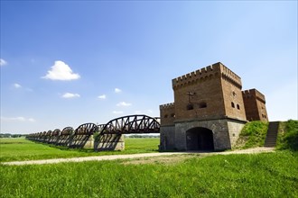 Ruins of the former Elbe bridge Domitz