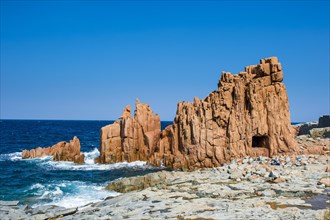 Rock formation on the beach of Rocce Rosse