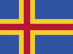 Official national flag of Aland Islands