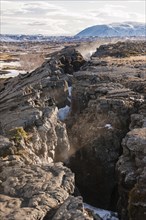 Continental rift between North American and Eurasian Plate