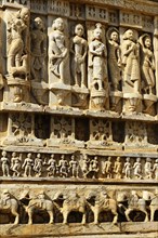 Frieze with female warriors at Jagdish Temple