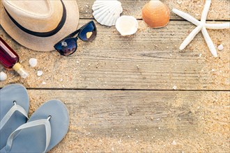 Summer accessories as hat