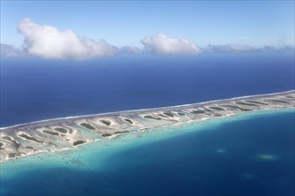 Coral reef with clouds