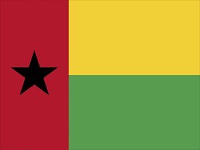 Official national flag of Guinea-Bissau