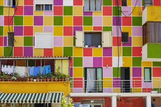 Colorful house facade