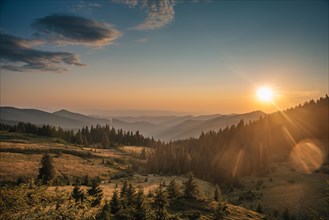 Sunrise in the mountains