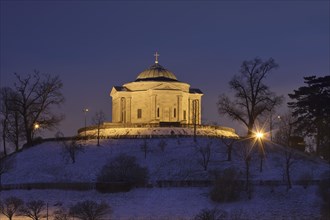 Grave chapel in winter