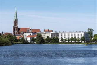 View over the Burgsee to the cathedral