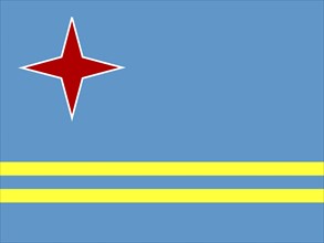 Official national flag of Aruba