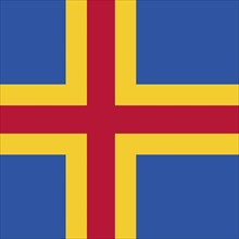 Official national flag of Aland Islands