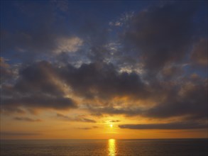 Sunset over the sea