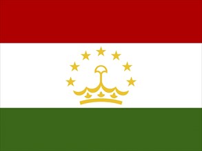 Official national flag of Tajikistan