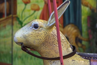 Hare head of a nostalgic children's carousel