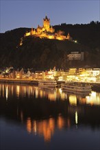 View over the Moselle to Cochem Castle