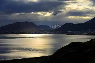 Evening mood with clouds at the Beagle Channel