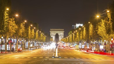 Boulevard Champs-Elysees with traffic