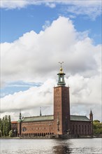 View of Stockholm City Hall building on the island of Kungsholmen