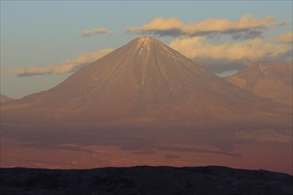 Licancabur volcano at sunset