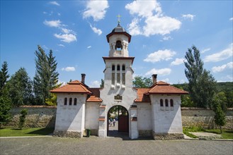 Entrance gate to orthodox monastery Nativity of the Mother of God