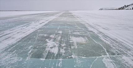 Cleared ice road