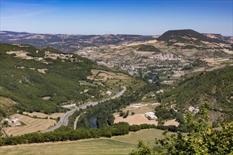 View of Aguessac and the viaduct