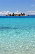 Palombaggia beach with turquoise green sea