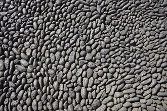 Surface of black lava stones