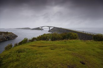 Storseisundet Bridge on a cloudy