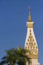 Lace of Chedi Wat Phra That Phanom decorated with golden ornaments