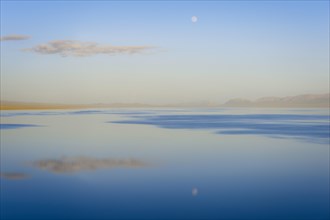 Moonrise over Song Kol Lake