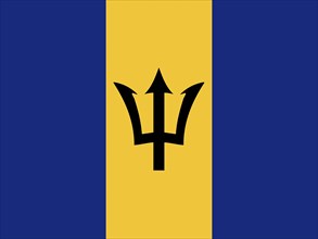 Official national flag of Barbados