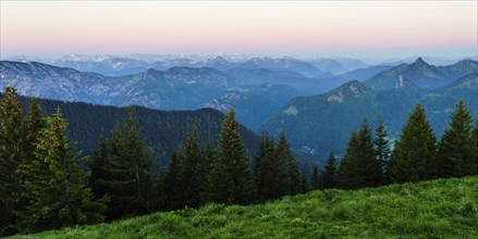 View from the Setzberg at Lake Tegernsee to the Mangfall