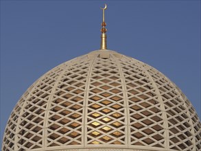 Dome with golden crescent moon