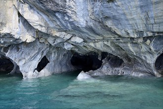 Bizarre rock formations of the marble caves