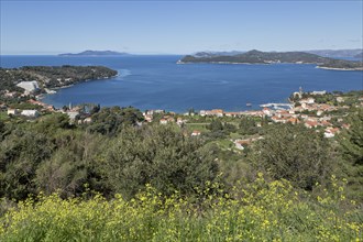 View from the island Lopud to the island Mljet