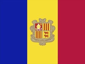 Official national flag of Principality of Andorra