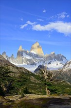 Mountain range with Cerro Fitz Roy