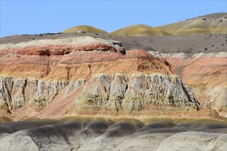 Colourful desert landscape in the Moon Valley