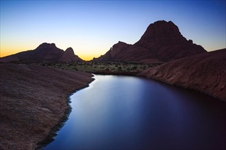 Spitzkoppe in front of evening sky