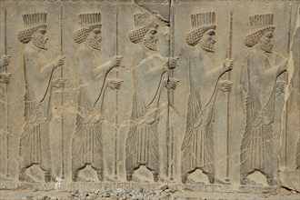 Relief at Apadana stairs, Persepolis