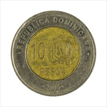 Ten Dominican pesos coin