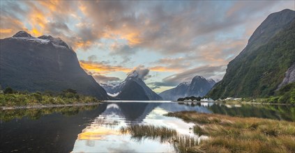 Mitre Peak reflecting in the water