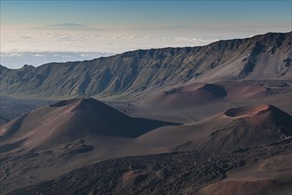 Volcanic crater on top of the Haleakala volcano