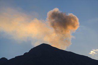 Stromboli volcano erupting