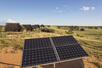 Solar panels near chalets of Rooiputs Lodge